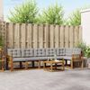 vidaXL Conjunto de Sof&aacute;s para Exterior 7 pcs Cinza Natural e Claro