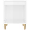 vidaXL Mesa de cabeceira 40x35x50cm derivados madeira branco brilhante