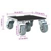 vidaXL Rod&iacute;zios para m&oacute;veis 4 pe&ccedil;as com elevador 17,5x16x7,5 cm A&ccedil;o 1600 kg