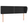 vidaXL Cabeceira cama abas couro artificial 147x23x78/88 cm preto