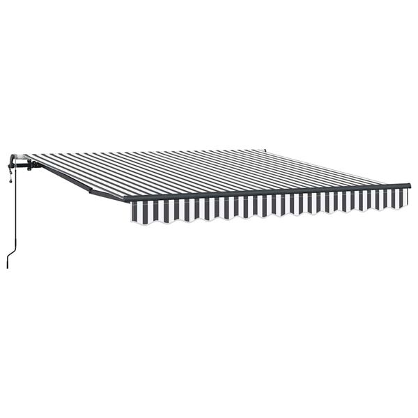 vidaXL Toldo retr&aacute;til autom&aacute;tico 300x250 cm antracite e branco