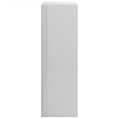 vidaXL Estante 60x24x76 cm madeira processada branco brilhante