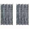 vidaXL Cortinas de Veludo 2 unid. Cinza Prata 175 x 140 cm Veludo