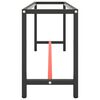 vidaXL Estrutura p/ bancada 190x50x79 cm metal preto e vermelho mate