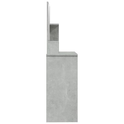 vidaXL Toucador com espelho 86,5x35x136 cm cinzento cimento