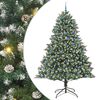 vidaXL &Aacute;rvore de Natal Artificial Verde 240 cm PVC, Pl&aacute;stico e A&ccedil;o