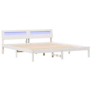 vidaXL Estrutura da Cama com cabeceira Branco 180 x 200 cm