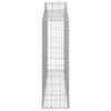 vidaXL Cestos gabi&atilde;o arqueados 13 pcs 200x30x100/120 ferro galvanizado