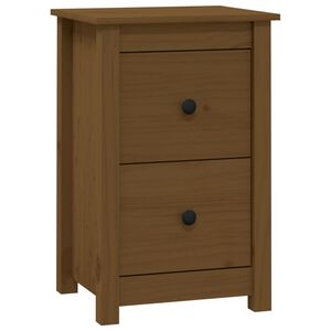 vidaXL Mesa de cabeceira 40x35x61,5 cm pinho maci&ccedil;o castanho mel
