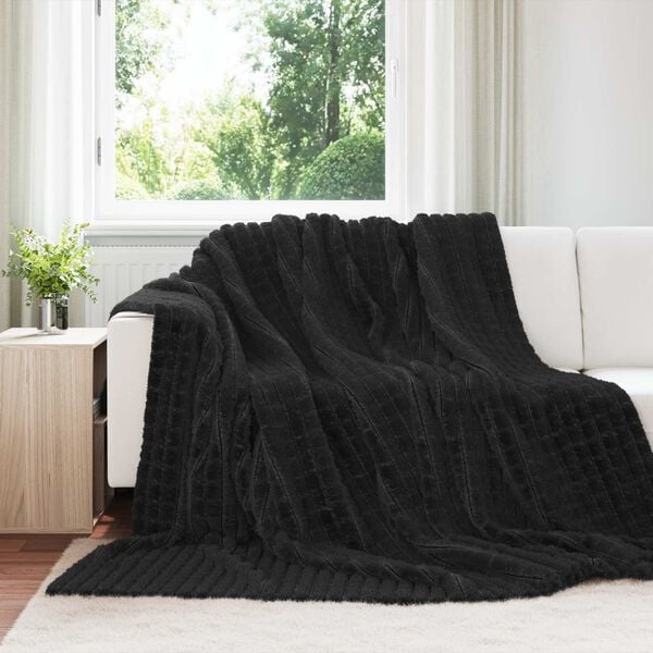 vidaXL Cobertores de Sof&aacute; 6 pcs Preto 240 x 220 cm L&atilde;