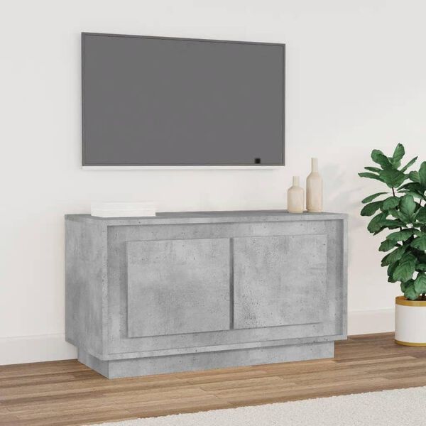 vidaXL M&oacute;vel de TV 80x35x45 cm derivados de madeira cinzento cimento