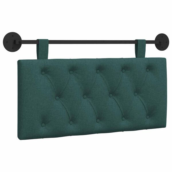 vidaXL Cabeceira Suspensa Verde Escuro 100 x 55 x 7 cm tecido