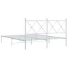 vidaXL Estrutura de cama com cabeceira 160x200 cm metal branco