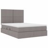 vidaXL Cama com arruma&ccedil;&atilde;o e colch&atilde;o Cinzento-acastanhado 140 x 190 cm