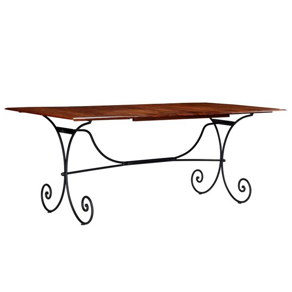 vidaXL Mesa jantar madeira maci&ccedil;a c/ acabamento a mel 200x100x76 cm