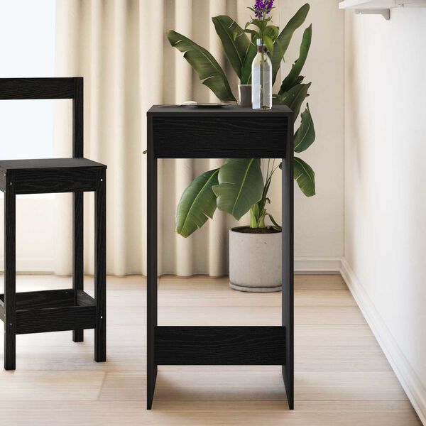 vidaXL Mesa de bar Carvalho Preto 51 x 50 x 103,5 cm