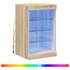 vidaXL Aparador com luzes LED 41x37x67 cm carvalho sonoma
