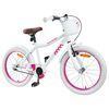 vidaXL Bicicleta Infantil 20 Polegadas para 6-11 Anos Branco