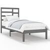 vidaXL Estrutura cama solteiro 90x200 cm madeira maci&ccedil;a cinzento