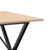 vidaXL Mesa de jantar estrutura em X 90x90x75 cm pinho e a&ccedil;o