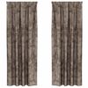 vidaXL Cortinas de Veludo 2 unid. Cappuccino 245 x 140 cm Veludo