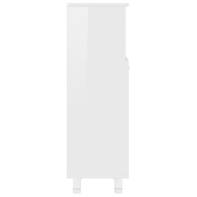vidaXL Armário casa de banho 30x30x95 cm contrapl. branco brilhante