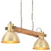 vidaXL Candeeiro suspenso industrial 25 W 109 cm E27 bronze
