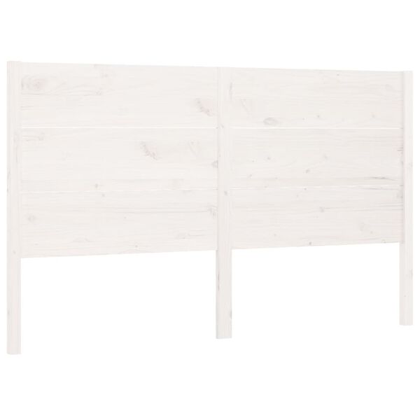 vidaXL Cabeceira de cama 186x4x100 cm pinho maci&ccedil;o branco