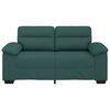 vidaXL Sof&aacute; de 2 lugares 160x81x84 cm tecido verde-escuro