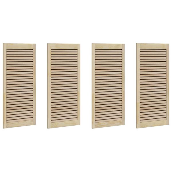 vidaXL Porta de Arm&aacute;rio com porta 4 pcs Natural 140.5 x 2 x 59.5 cm
