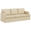 vidaXL Sof&aacute; 2 pcs Creme 144 x 80 x 85 cm tecido