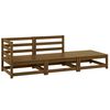 vidaXL 3 pcs conjunto lounge de jardim pinho maci&ccedil;o castanho mel