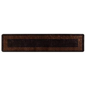vidaXL Passadeira MARSA Preto 50 x 350 cm Poli&eacute;ster e PVC