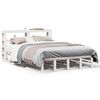 vidaXL Cama sem colch&atilde;o 135x190 cm madeira de pinho maci&ccedil;a branco