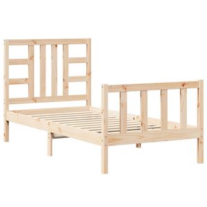 vidaXL Cama sem colch&atilde;o 90x190 cm madeira de pinho maci&ccedil;a