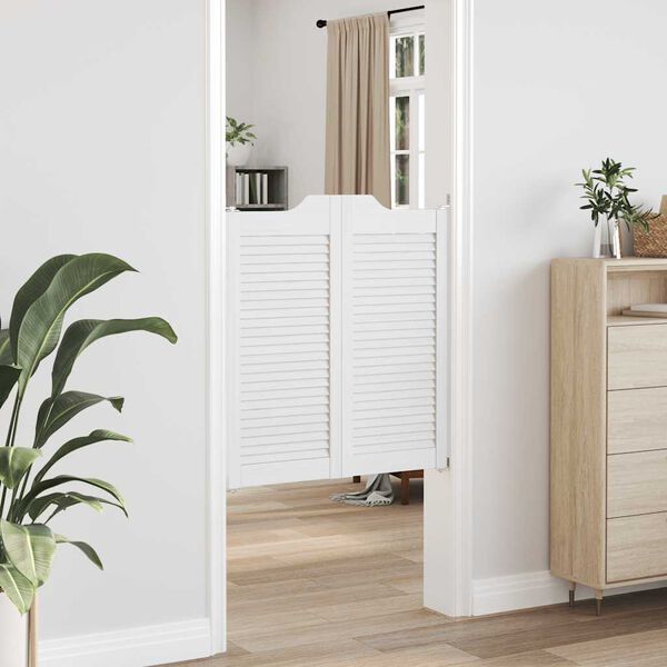 vidaXL Portas de batente design de persiana 2-Par 90x80 cm branco