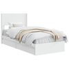 vidaXL Estrutura de Cama com Armazenamento e Cabeceira Branco