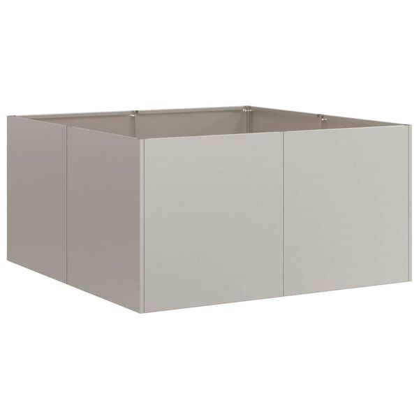 vidaXL Floreira enferrujada 80x80x40 cm a&ccedil;o resistente