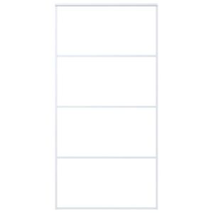 vidaXL Porta deslizante em vidro ESG e alum&iacute;nio 102,5x205 cm branco