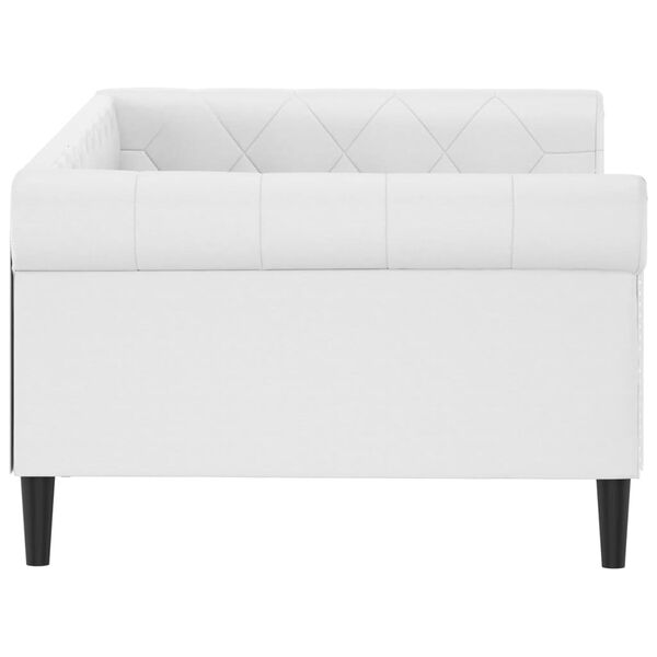 vidaXL Sof&aacute;-cama 100x200 cm couro artificial branco