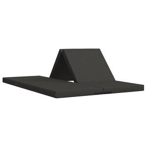 vidaXL Sof&aacute; Cama Dobr&aacute;vel 140 x 67 x 15 cm Cinzento-Escuro