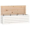 vidaXL Caixa de arruma&ccedil;&atilde;o 109x36,5x33cm madeira de pinho maci&ccedil;a branco