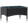 vidaXL Mesa de centro 60x40x36 cm vime PE preto