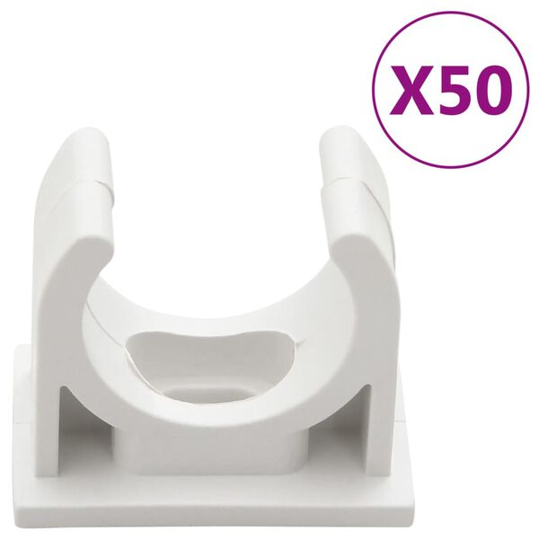 vidaXL Calhas para cabos com clipes &Oslash;25 mm 30 m PVC