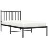 vidaXL Estrutura de cama com cabeceira 90x190 cm metal preto