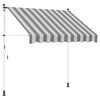 vidaXL Toldo Retr&aacute;til Manual Antracite e Branco 400 cm