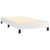 vidaXL Cama box spring c/ colch&atilde;o/LED 90x190cm couro artificial branco