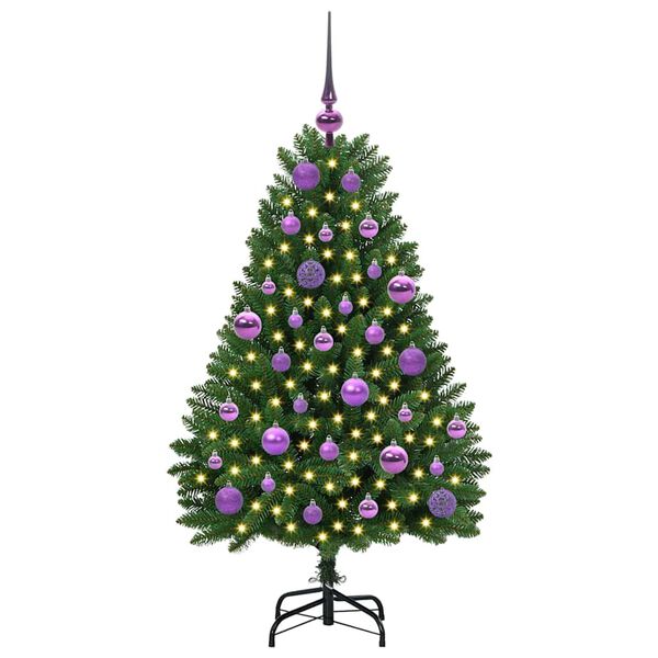 vidaXL &Aacute;rvore de Natal Artificial Verde 120 cm PVC e Metal