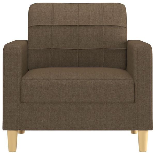 vidaXL Poltrona 60 cm tecido castanho