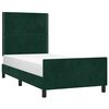 vidaXL Estrutura de cama sem colch&atilde;o 100x200 cm veludo verde-escuro